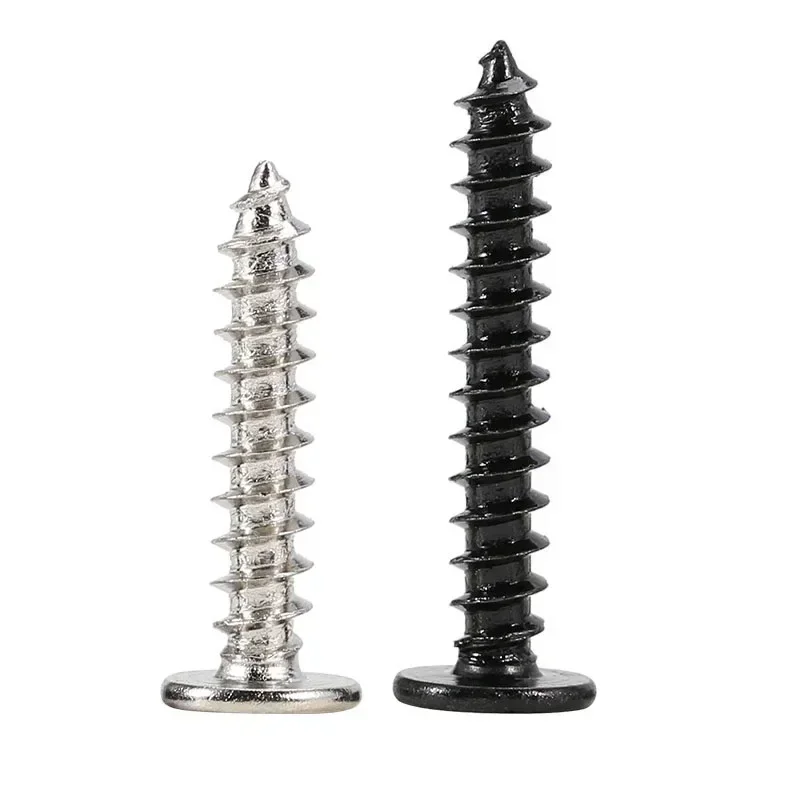 Black/Nickel Plated Cabon Steel Phillips Thin Flat Head Self-tapping Screw - Image 4