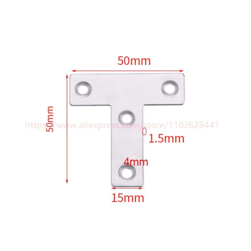 304 Stainless Steel T Type Corner Bracket - Image 4