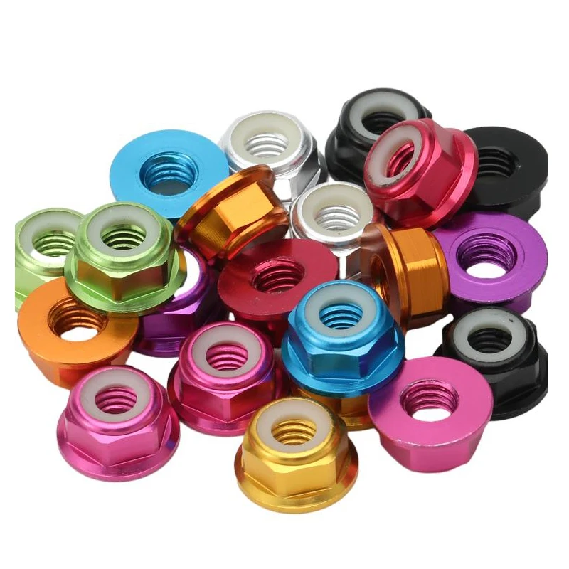 Anodized Colourful Aluminum Flange Nylon Lock Nut - Image 7