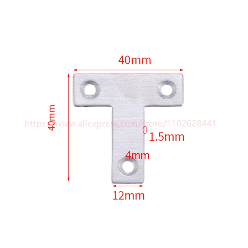 304 Stainless Steel T Type Corner Bracket - Image 2