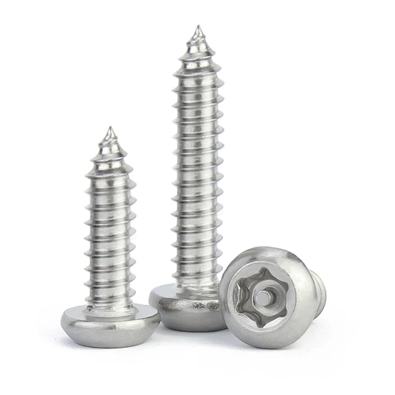 304 Stainless Steel Self Tapping Torx Button Head With Pin Security Screw - Image 2