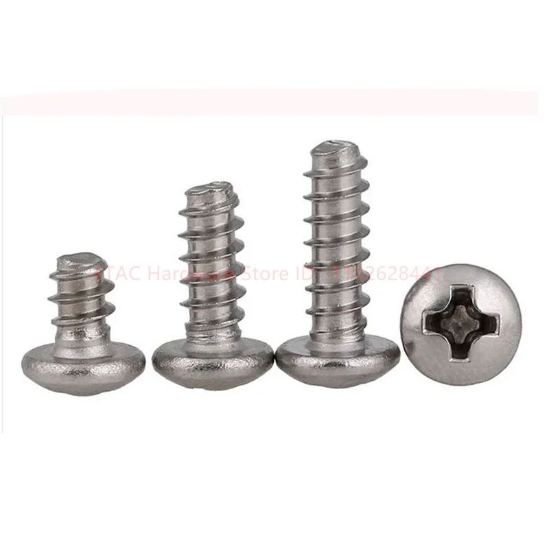 304 Stainless Steel Cross Phillips Cutting Tail Self Tapping PB Screws - Image 6