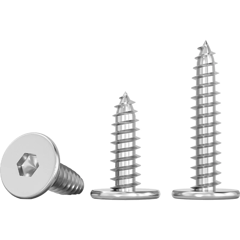 304 Stainless Steel Hex Socket Thin Head Self-tapping Screw