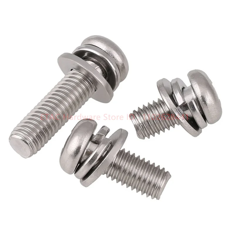 304 Stainless Steel Phillips Cross Screw Washer Spring Gaskets Sets - Image 4