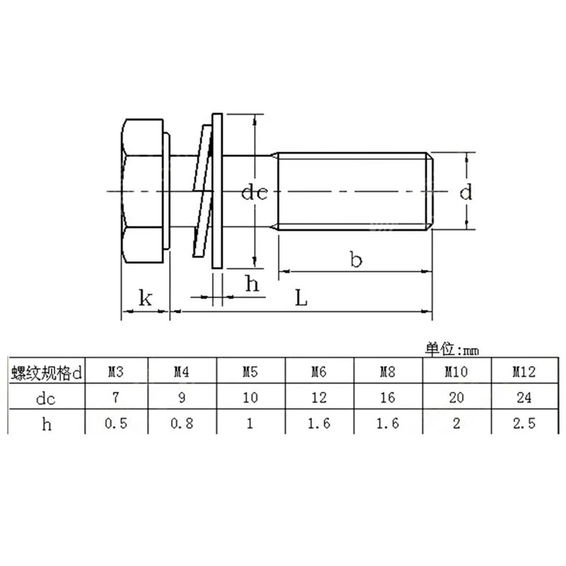 GB9074.17 304 Stainless Steel Hexagon Bolt + Spring Lock Washers + Plain Washer - Image 6