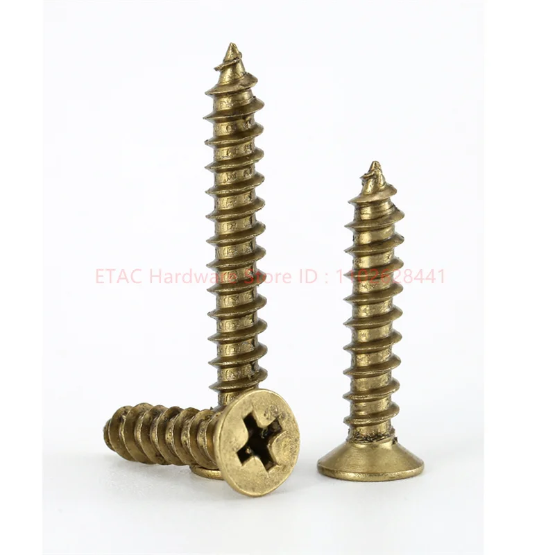 YB846 Brass Countersunk Cross Phillips Self Tapping Screw - Image 3