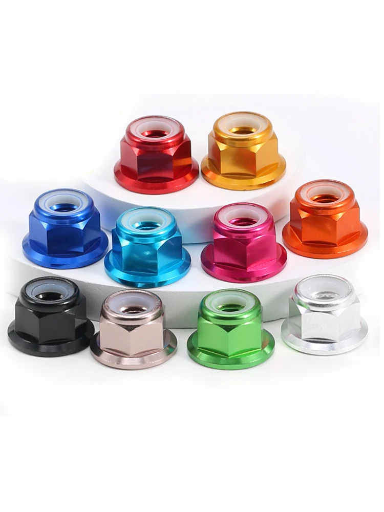 Din6926 Colorful Aluminum Hex Flange Nylon Insert Lock Nut - Image 7