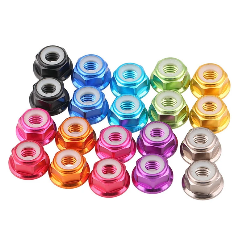 Din6926 Colorful Aluminum Hex Flange Nylon Insert Lock Nut - Image 3