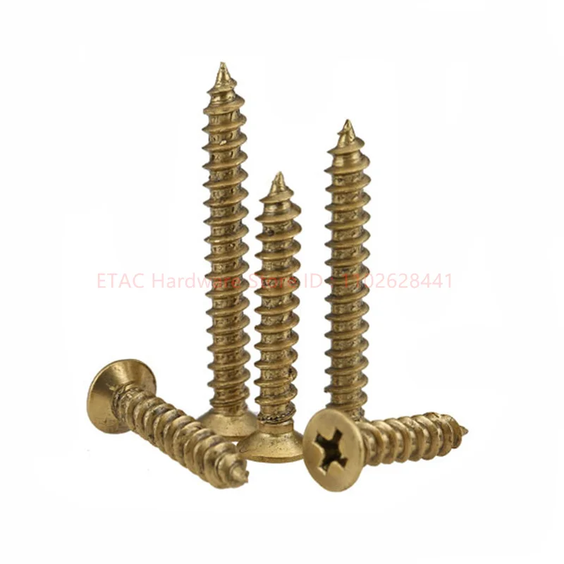 YB846 Brass Countersunk Cross Phillips Self Tapping Screw - Image 2