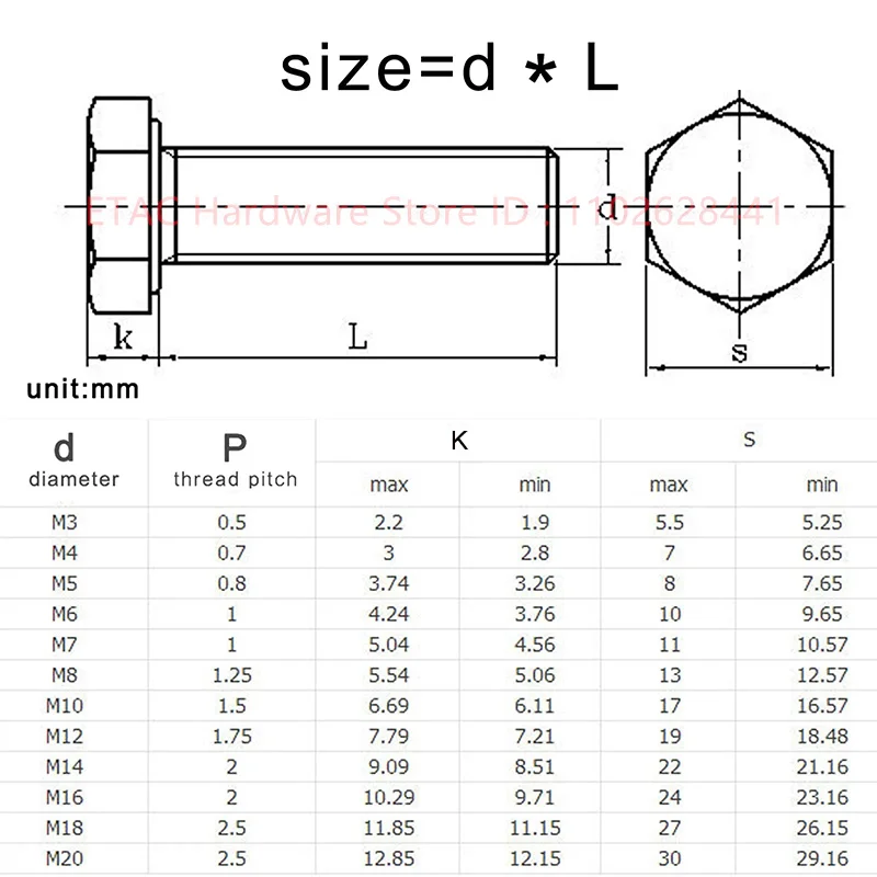 304 Stainless Steel Hexagon Flange Bolt - Image 4