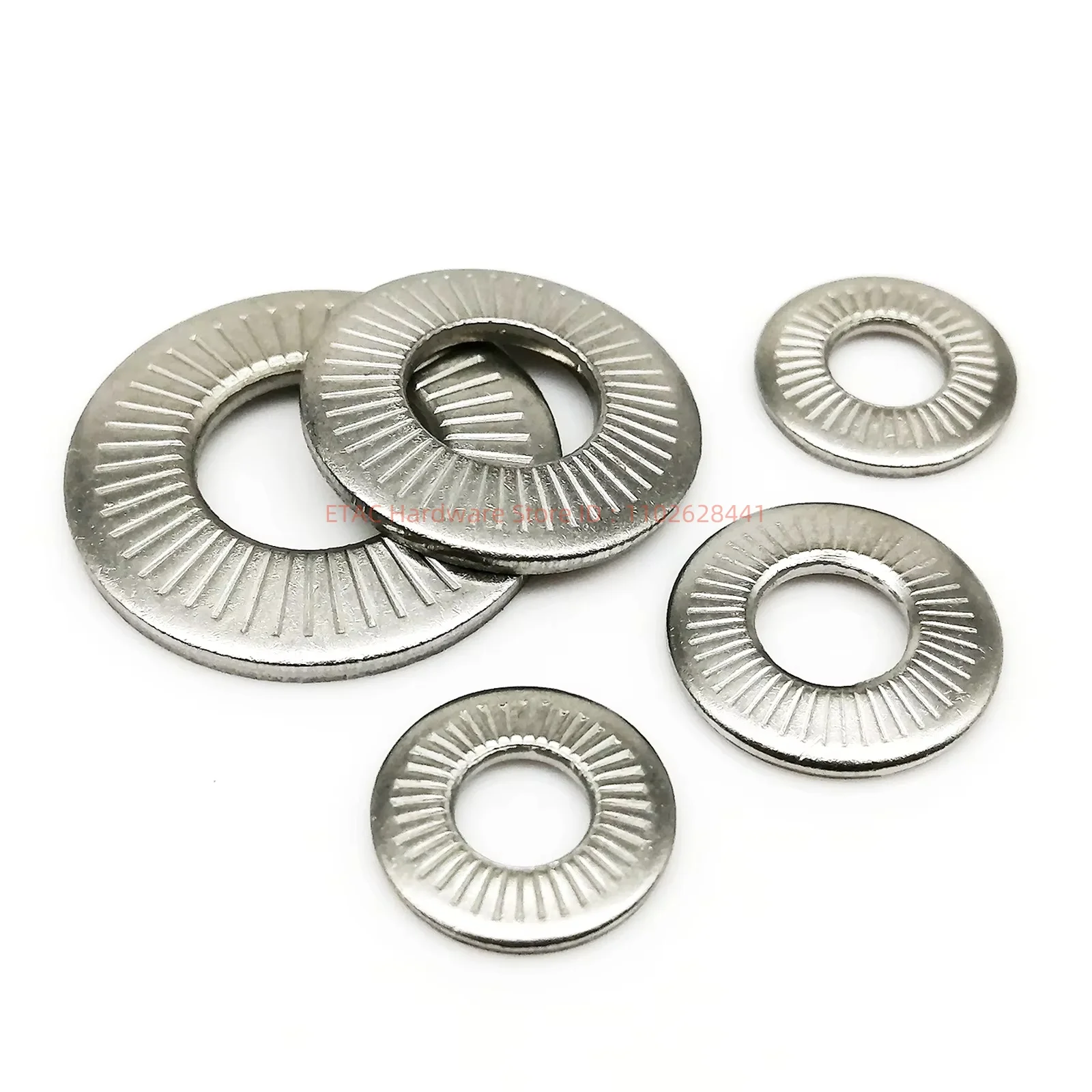 NFE25-511 304 Stainless Steel Disc Spring Serrated Lock Washer - Image 5
