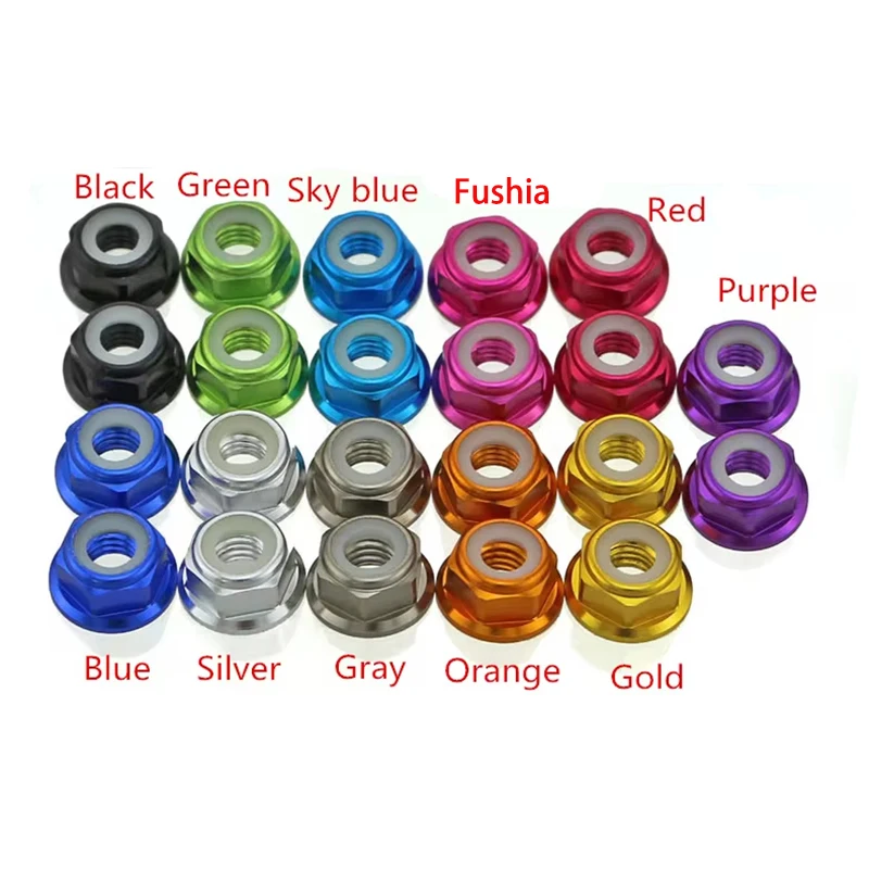 Din6926 Colorful Aluminum Hex Flange Nylon Insert Lock Nut - Image 4