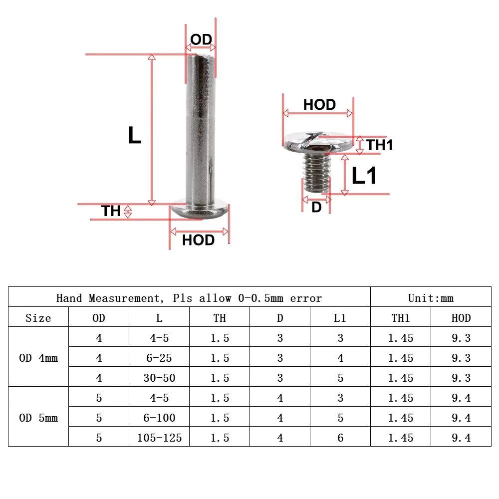 304 Stainless Steel Binding Chicago Screw - Image 4