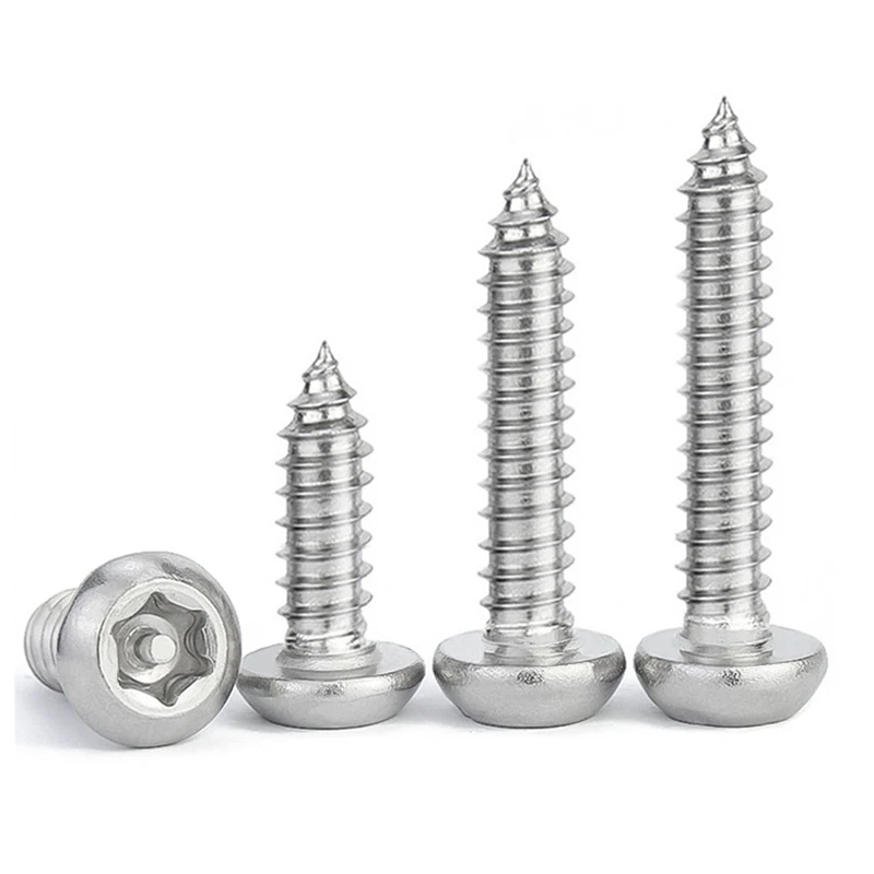 304 Stainless Steel Self Tapping Torx Button Head With Pin Security Screw - Image 4