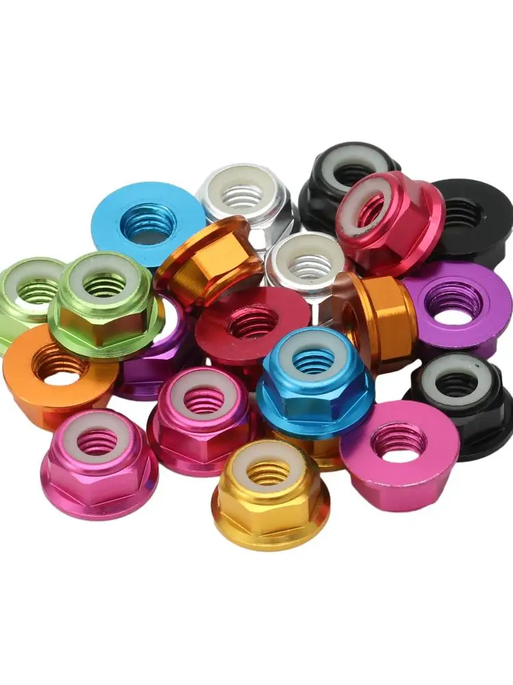 Anodized Colourful Aluminum Flange Nylon Lock Nut - Image 8