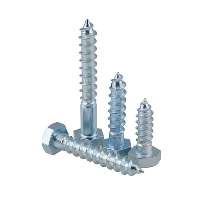 Din571 Znic Plated Cabon Steel Hexagon Self-tapping Screw