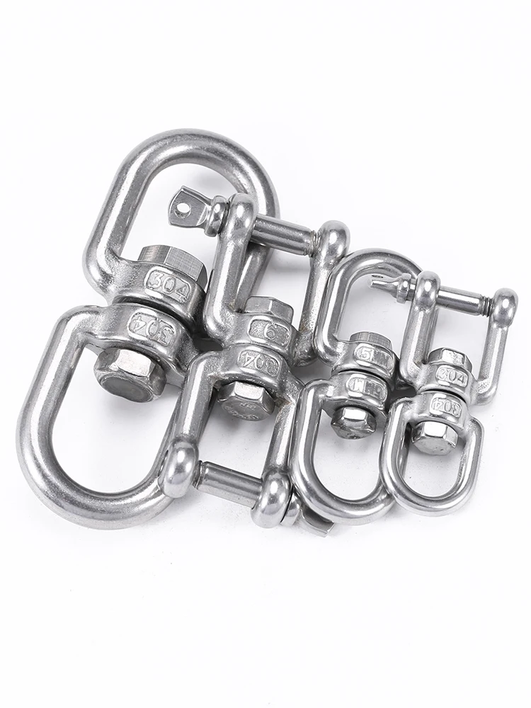 304 Stainless Steel 360 Degree Rotating Chain Snap Ring Connecting Hook - Image 8