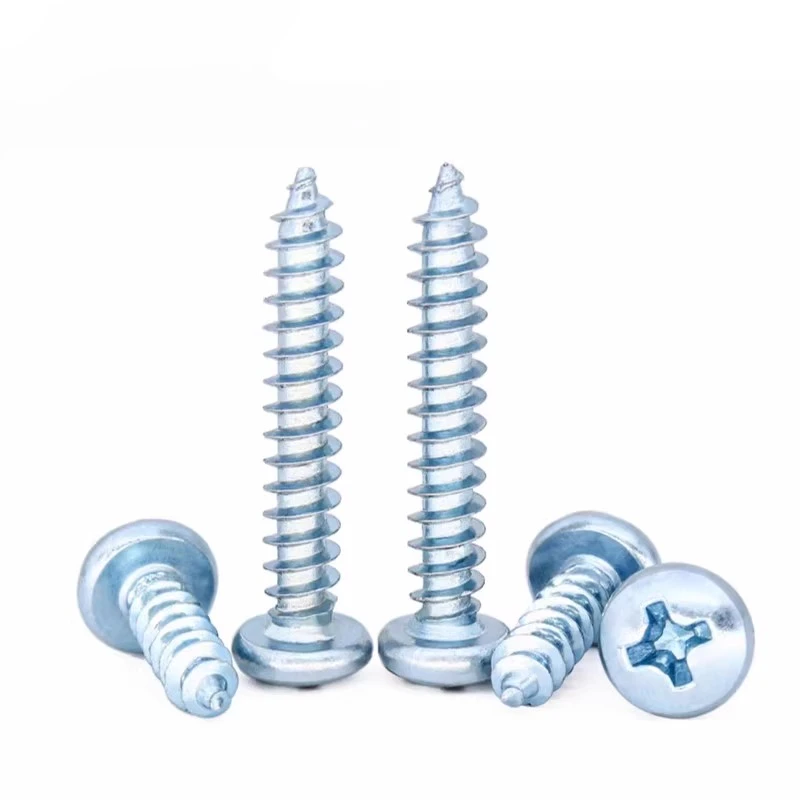 GB845 ISO7049 ST2.9 ST3.5 ST4.2 Znic Plated Cabon Steel Cross Phillips Self Tapping Screw - Image 2