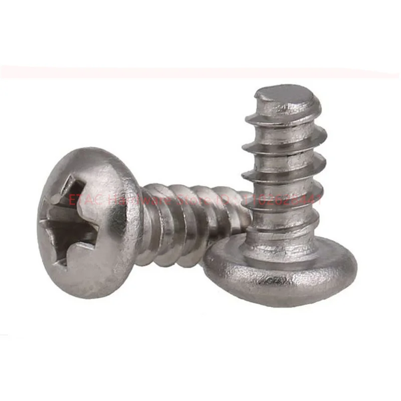 304 Stainless Steel Cross Phillips Cutting Tail Self Tapping PB Screws - Image 3