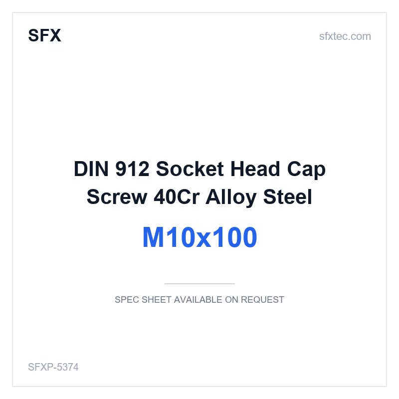 DIN 912 Socket Head Cap Screw M10x100 40Cr Alloy Steel