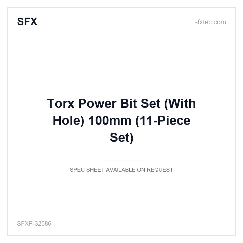 Torx Power Bit Set (With Hole) 100mm (11-Piece Set)