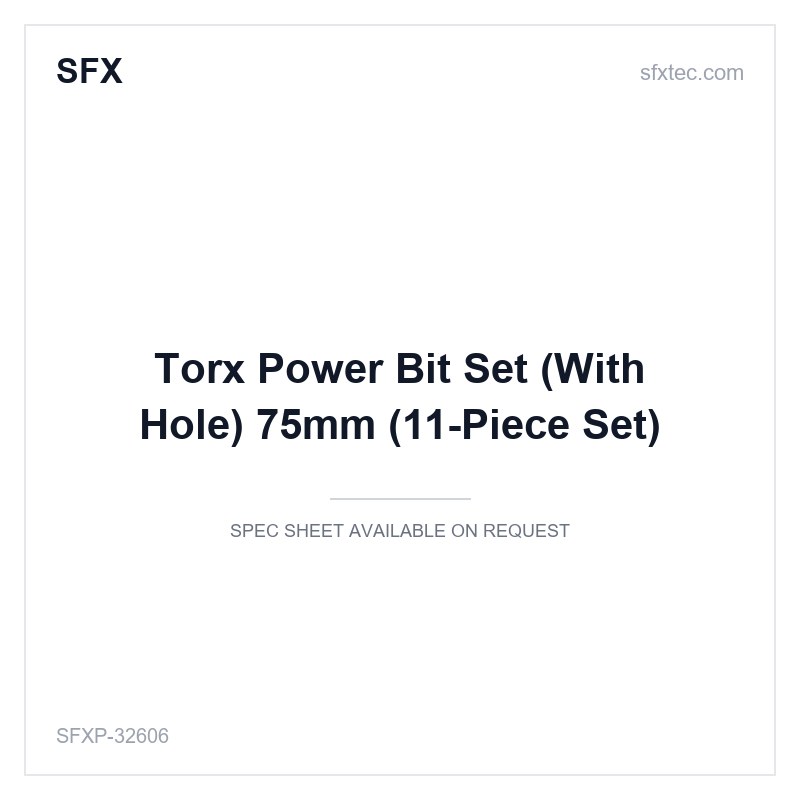 Torx Power Bit Set (With Hole) 75mm (11-Piece Set)