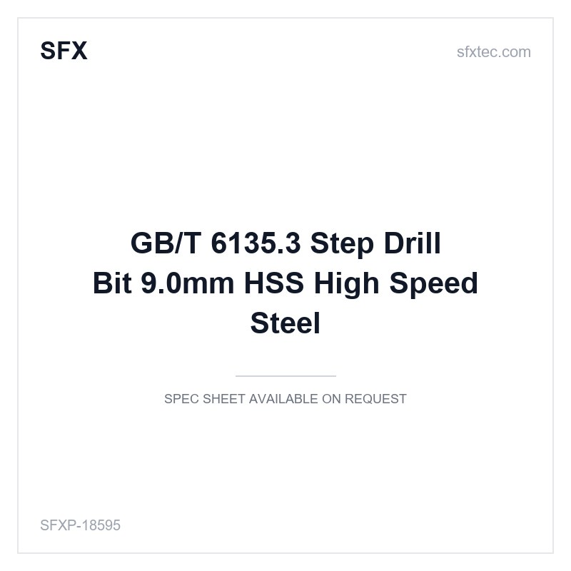 GB/T 6135.3 Step Drill Bit 9.0mm HSS High Speed Steel
