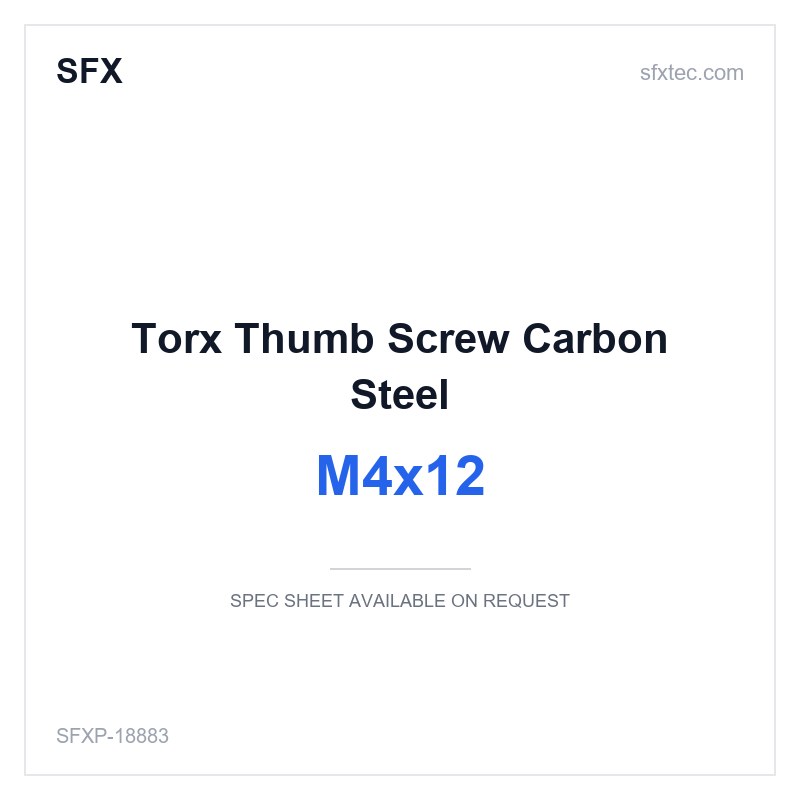 Torx Thumb Screw M4x12 Carbon Steel