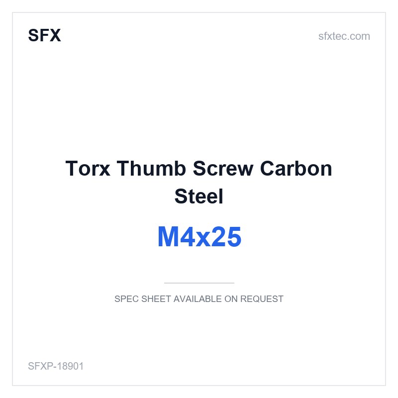Torx Thumb Screw M4x25 Carbon Steel