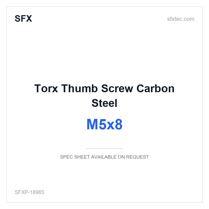 Torx Thumb Screw M5x8 Carbon Steel