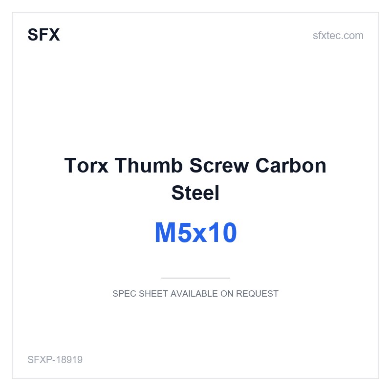 Torx Thumb Screw M5x10 Carbon Steel