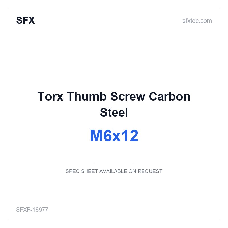 Torx Thumb Screw M6x12 Carbon Steel