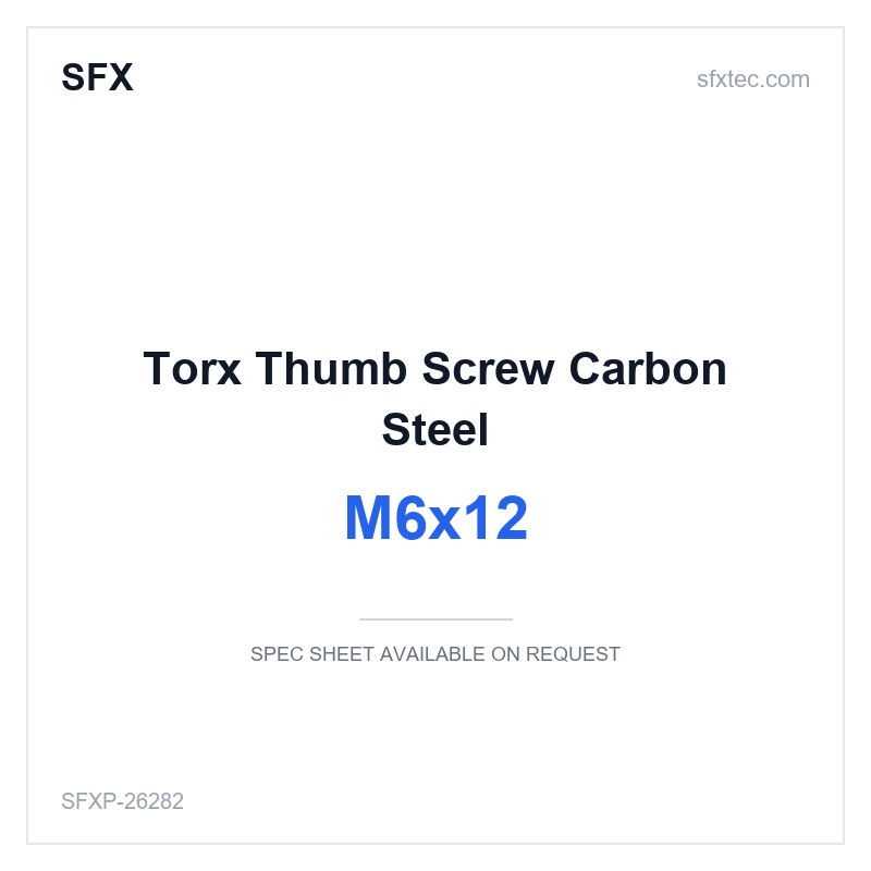 Torx Thumb Screw M6x12 Carbon Steel