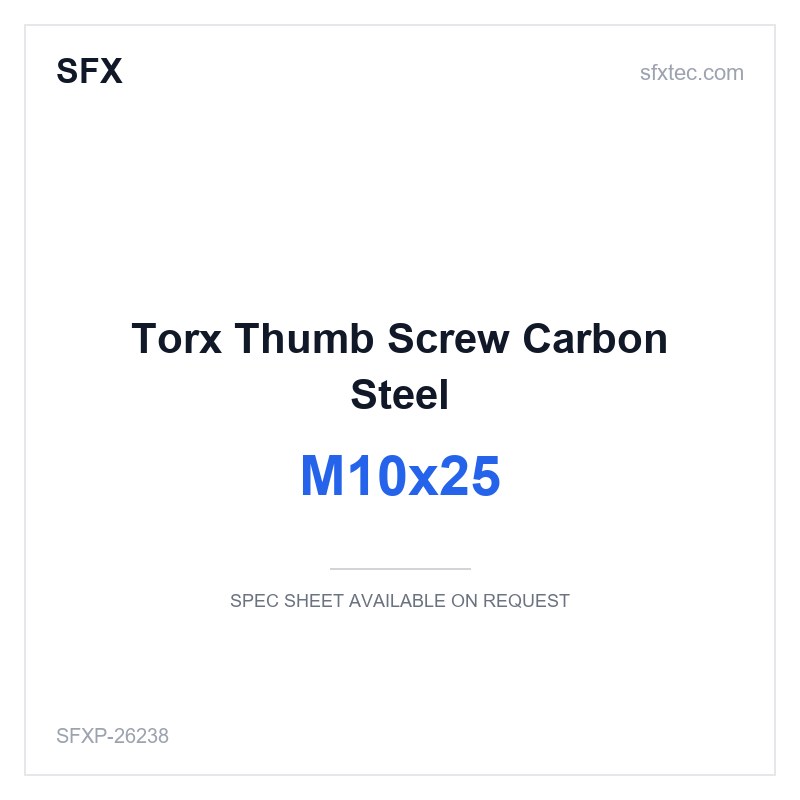 Torx Thumb Screw M10x25 Carbon Steel