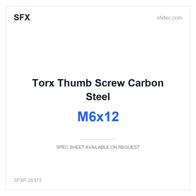 Torx Thumb Screw M6x12 Carbon Steel
