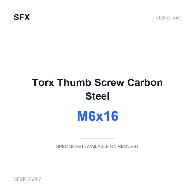 Torx Thumb Screw M6x16 Carbon Steel