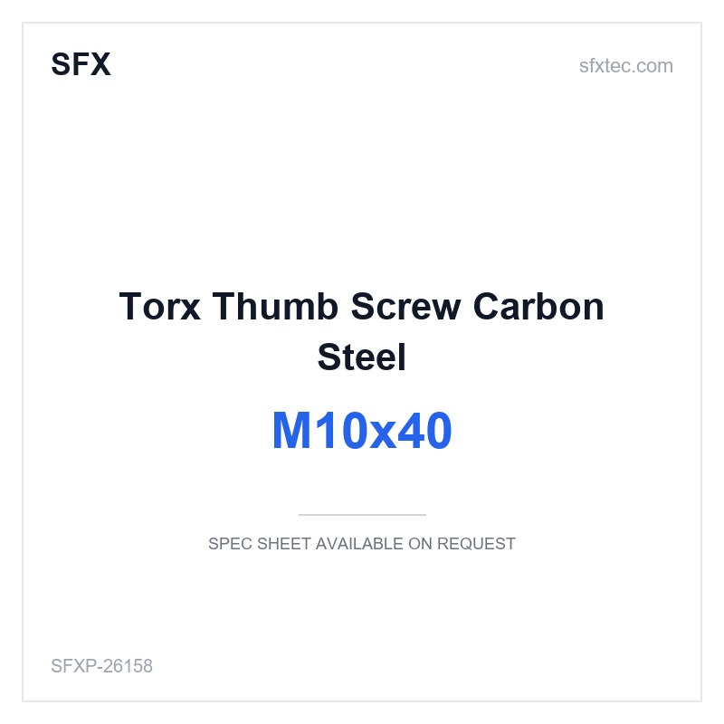 Torx Thumb Screw M10x40 Carbon Steel