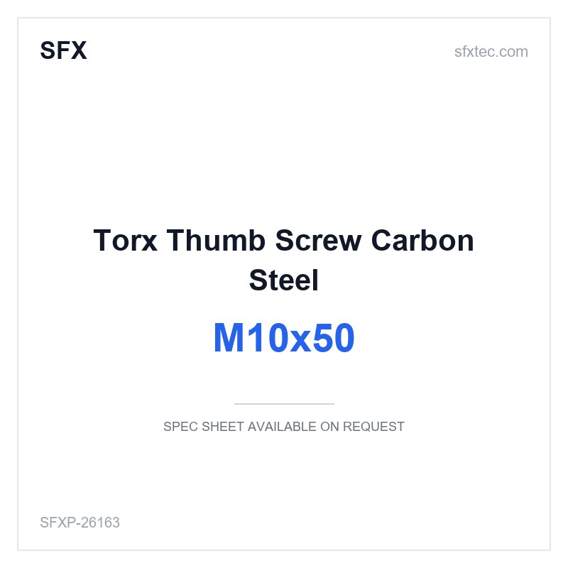 Torx Thumb Screw M10x50 Carbon Steel
