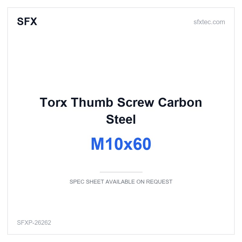Torx Thumb Screw M10x60 Carbon Steel