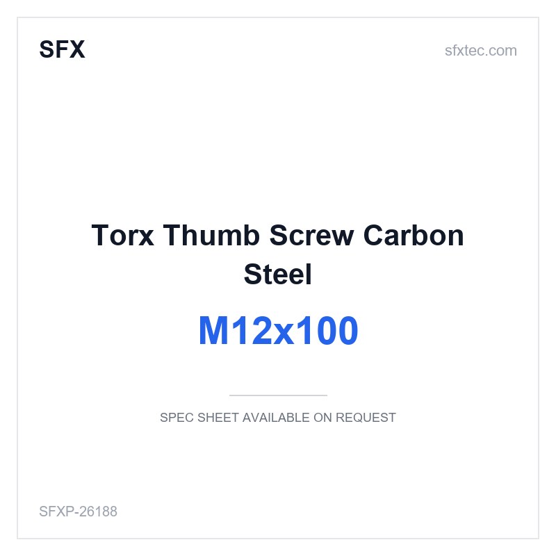 Torx Thumb Screw M12x100 Carbon Steel