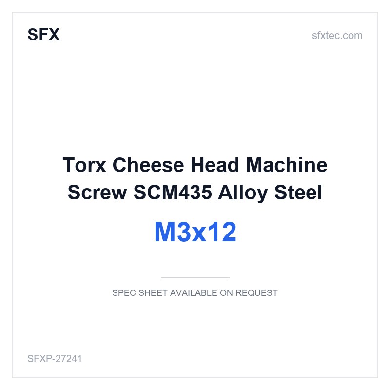 Torx Cheese Head Machine Screw M3x12 SCM435 Alloy Steel