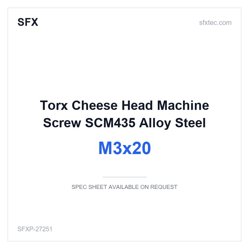 Torx Cheese Head Machine Screw M3x20 SCM435 Alloy Steel