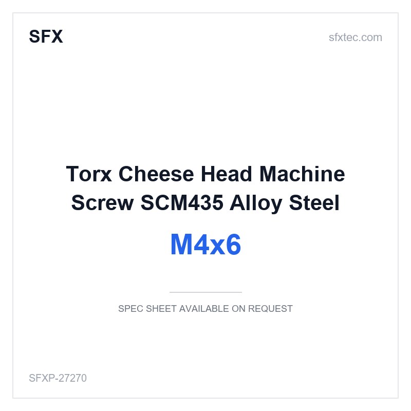 Torx Cheese Head Machine Screw M4x6 SCM435 Alloy Steel