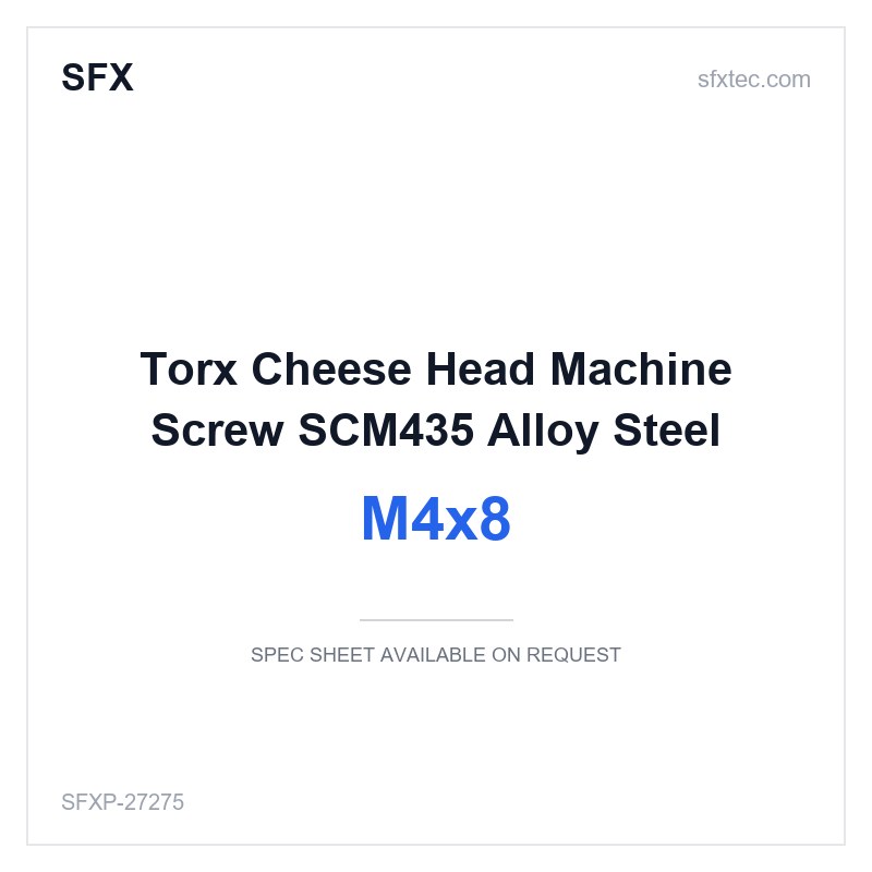 Torx Cheese Head Machine Screw M4x8 SCM435 Alloy Steel