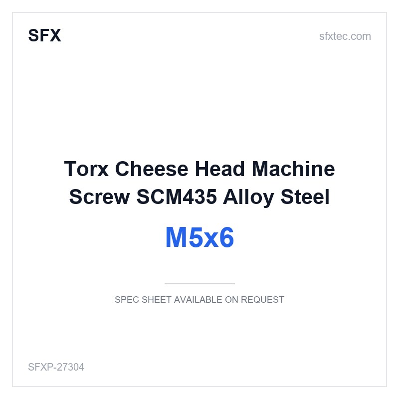 Torx Cheese Head Machine Screw M5x6 SCM435 Alloy Steel