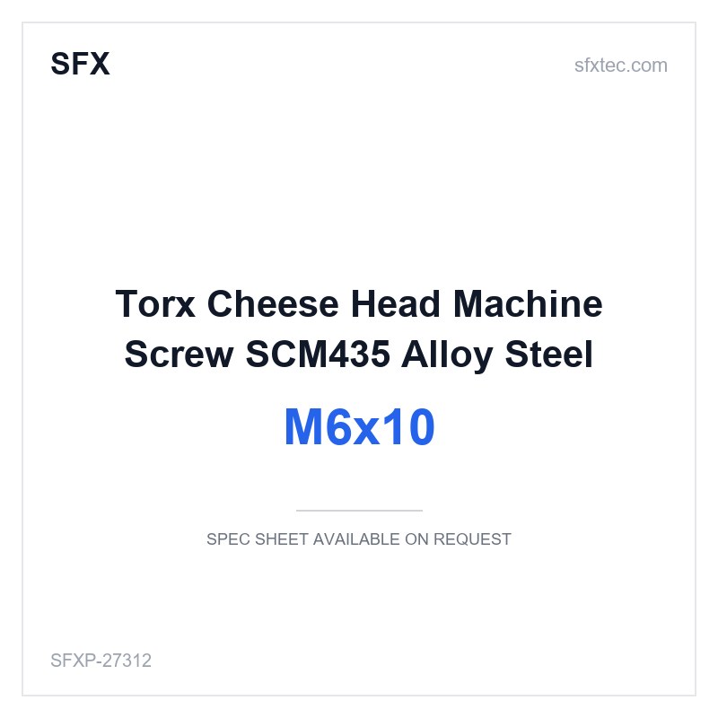 Torx Cheese Head Machine Screw M6x10 SCM435 Alloy Steel