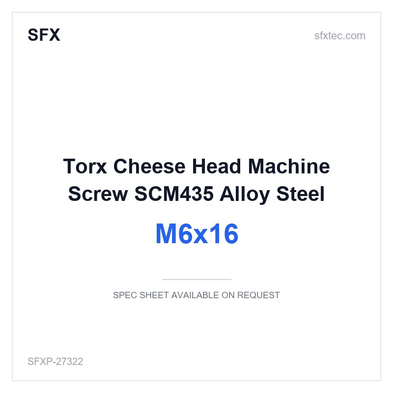 Torx Cheese Head Machine Screw M6x16 SCM435 Alloy Steel