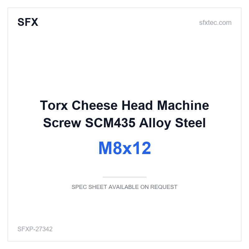 Torx Cheese Head Machine Screw M8x12 SCM435 Alloy Steel