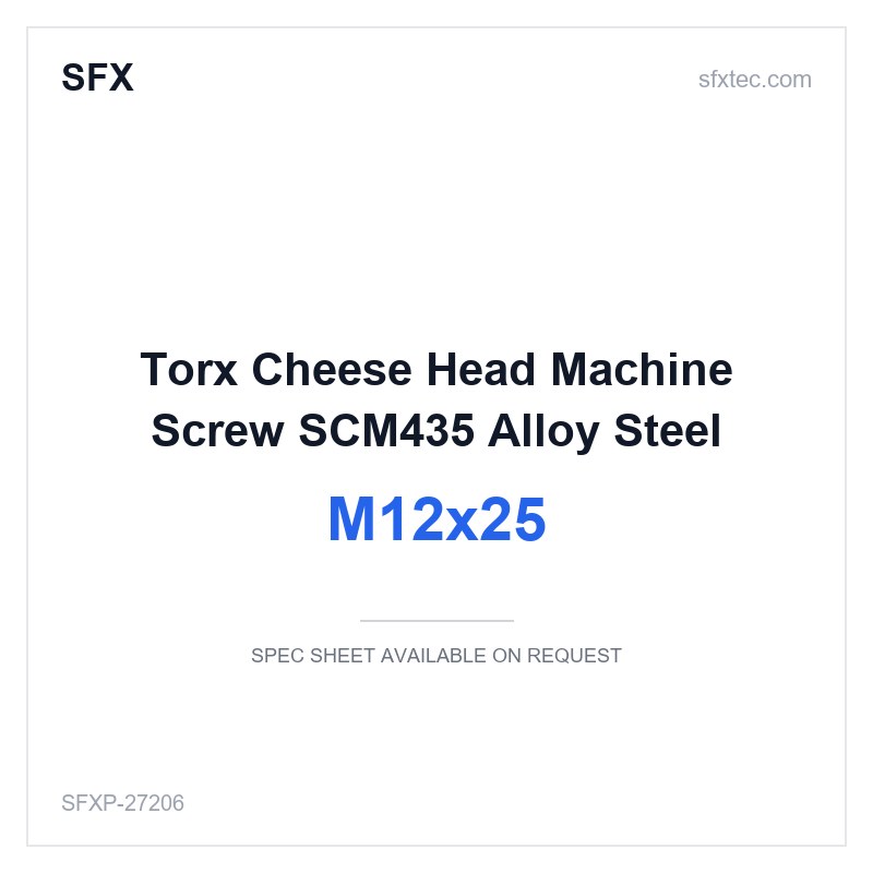 Torx Cheese Head Machine Screw M12x25 SCM435 Alloy Steel