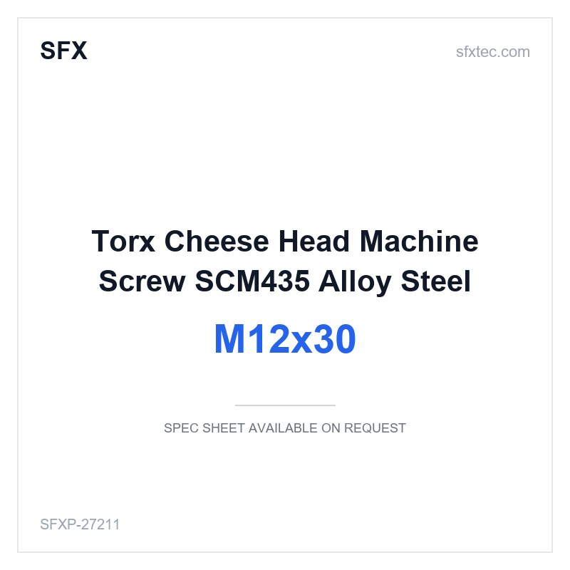 Torx Cheese Head Machine Screw M12x30 SCM435 Alloy Steel